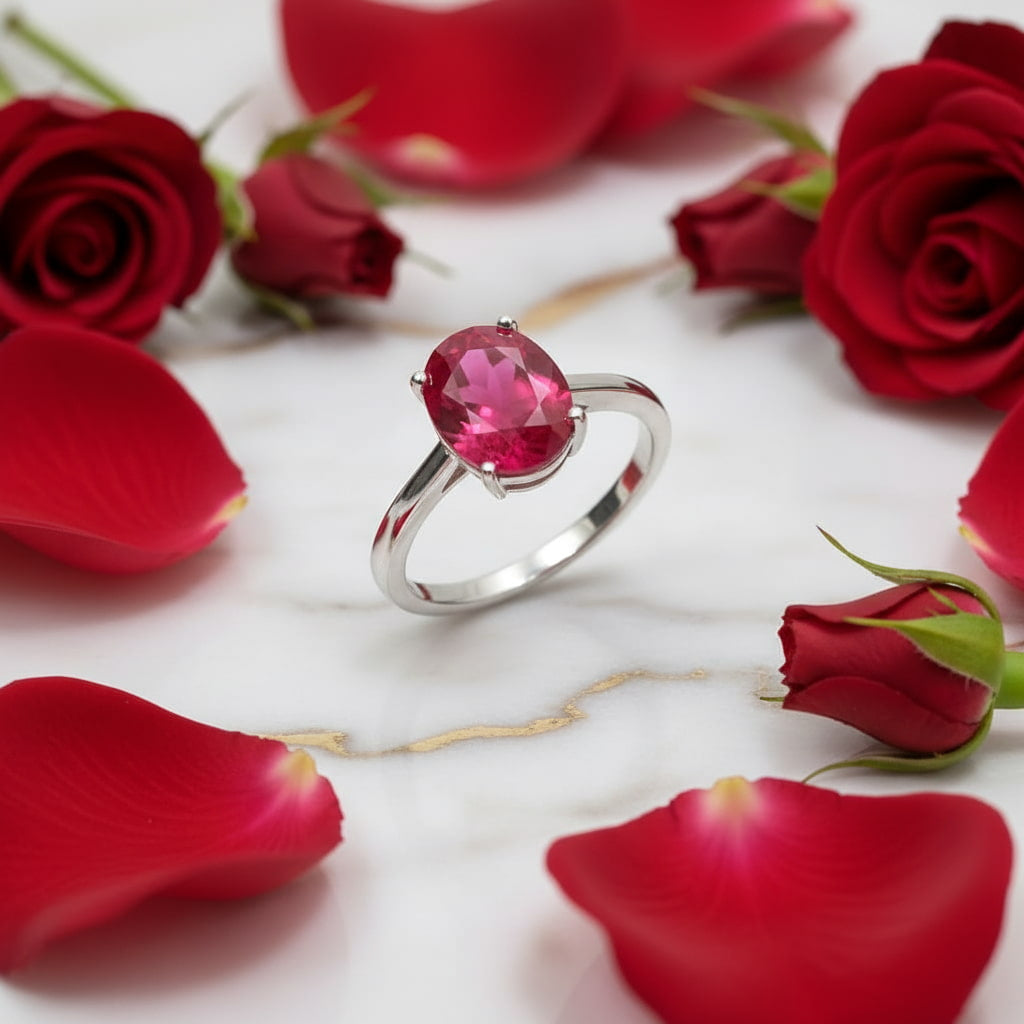 Rubin Ring in Silber – Zeitlose Leuchtkraft in kräftigem Rot CrystalScents