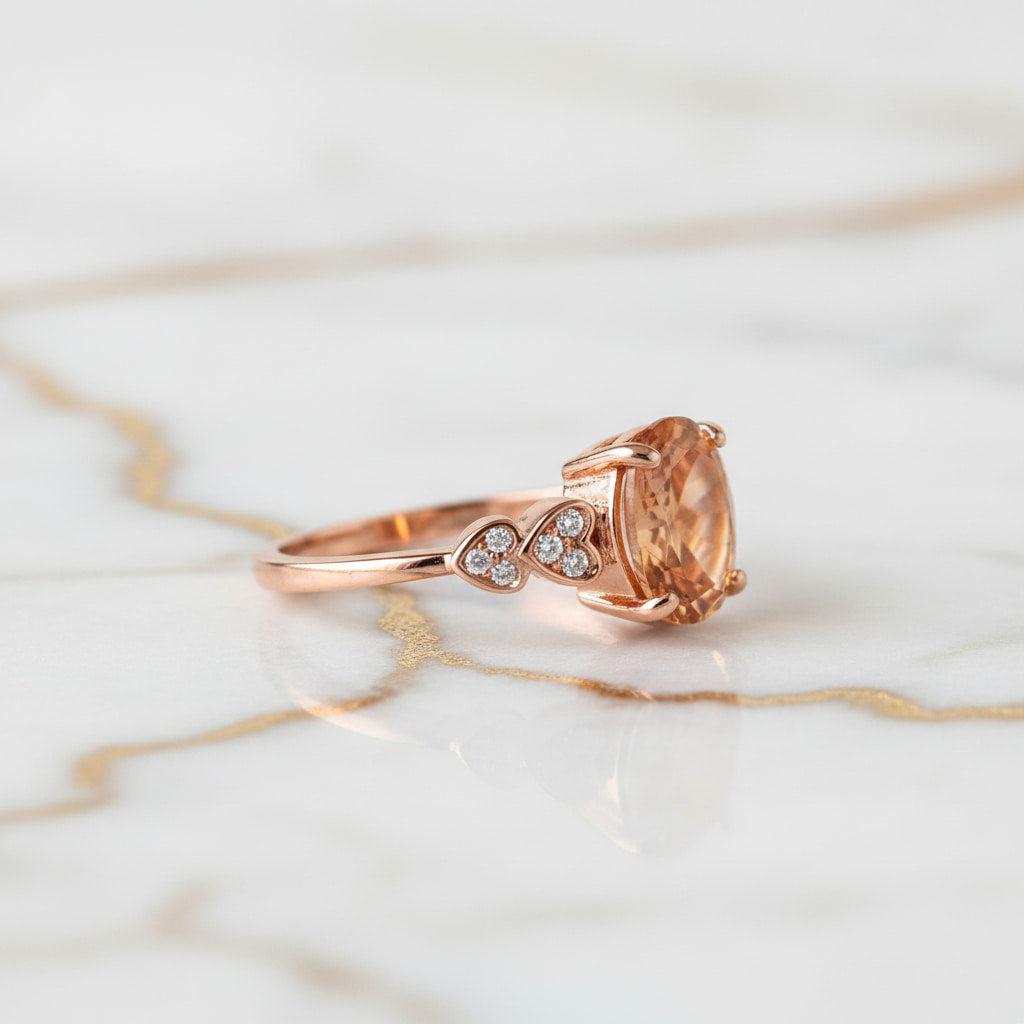 Ring Roségold – mit strahlendem Stein CrystalScents