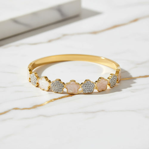 Armband in Gold - Glitzernde Blütenmotive CrystalScents