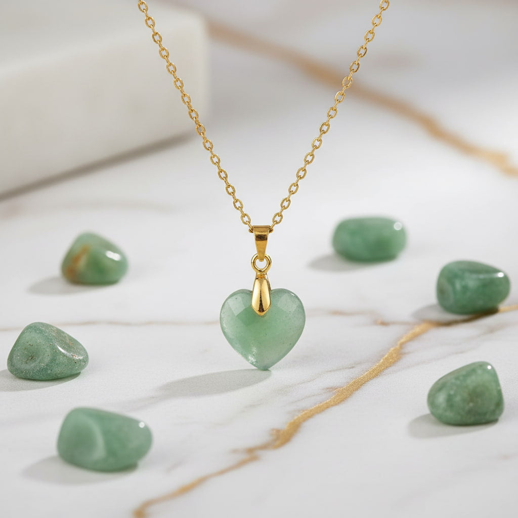 Aventurin Halskette - Glücksherz CrystalScents