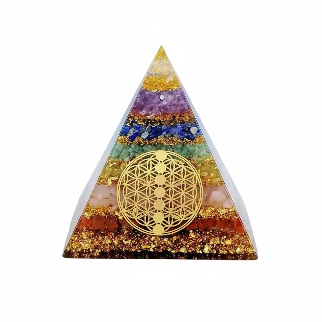 Chakra Pyramide mit weißer Spitze CrystalScents