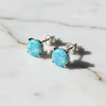 Opal Ohrringe - Blaues Leuchten CrystalScents