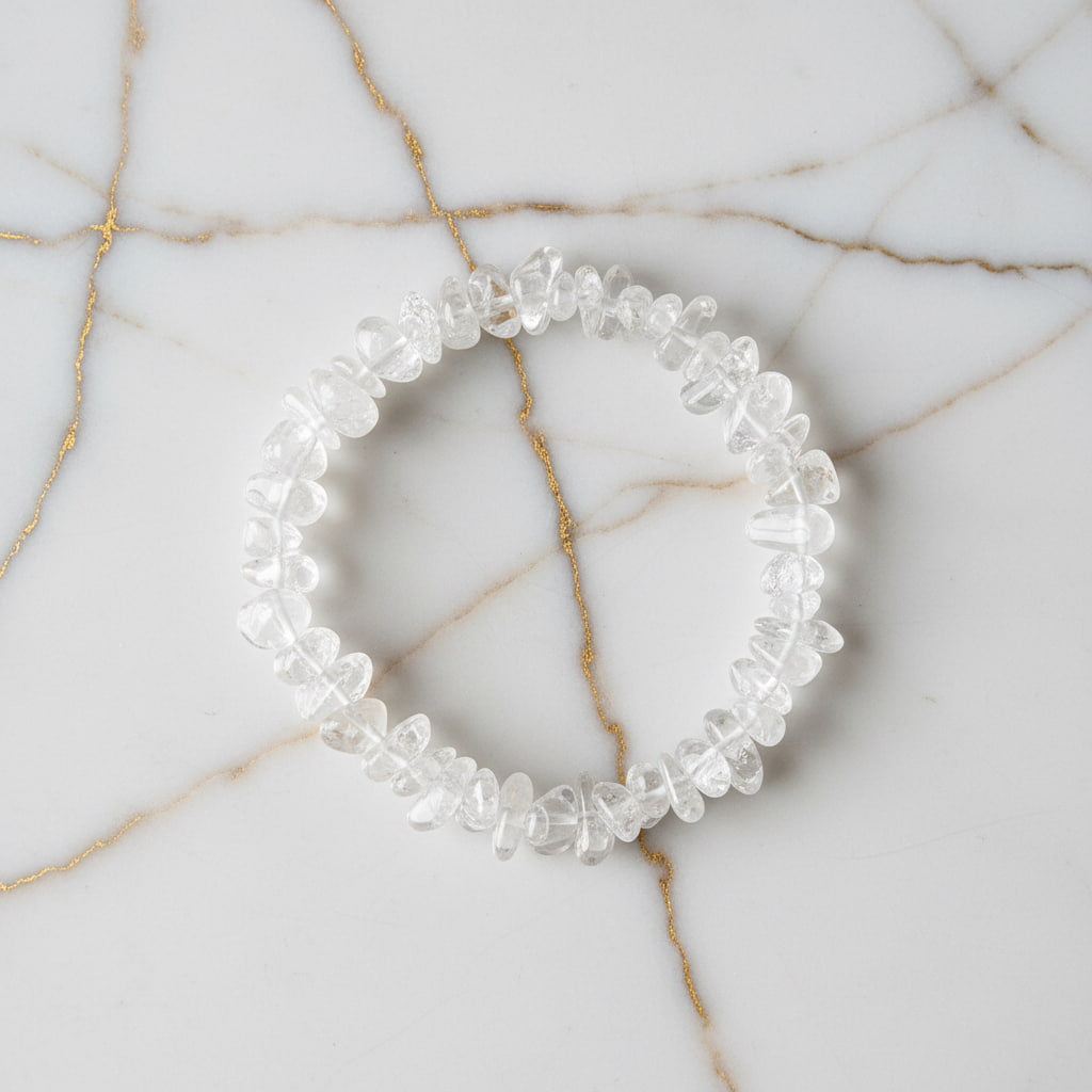 Bergkristall Splitter Armband – Ausgeglichenheit & Gelassenheit