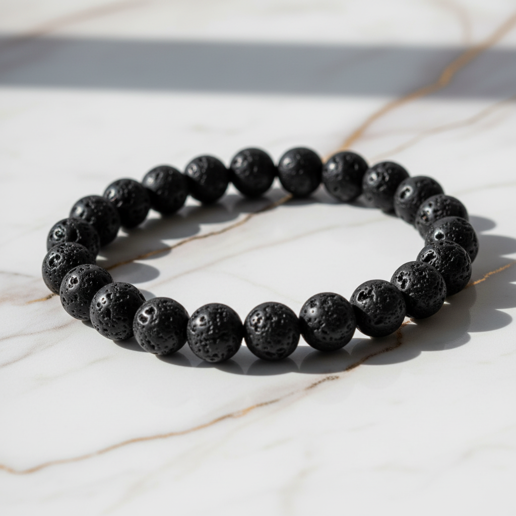 Vulkanstein Kugelarmband - Erdung & innere Stärke
