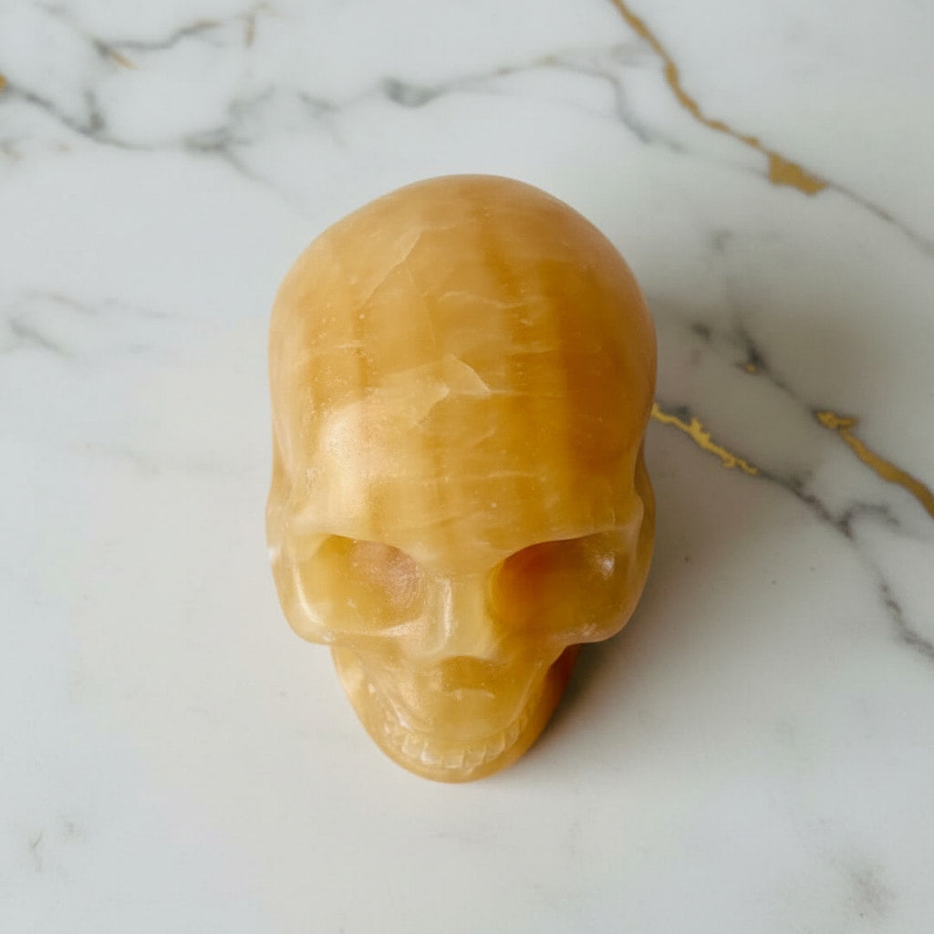 Calcit Schädel – für dekorative Akzente