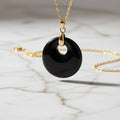 Obsidian Halskette - Rundes Design CrystalScents