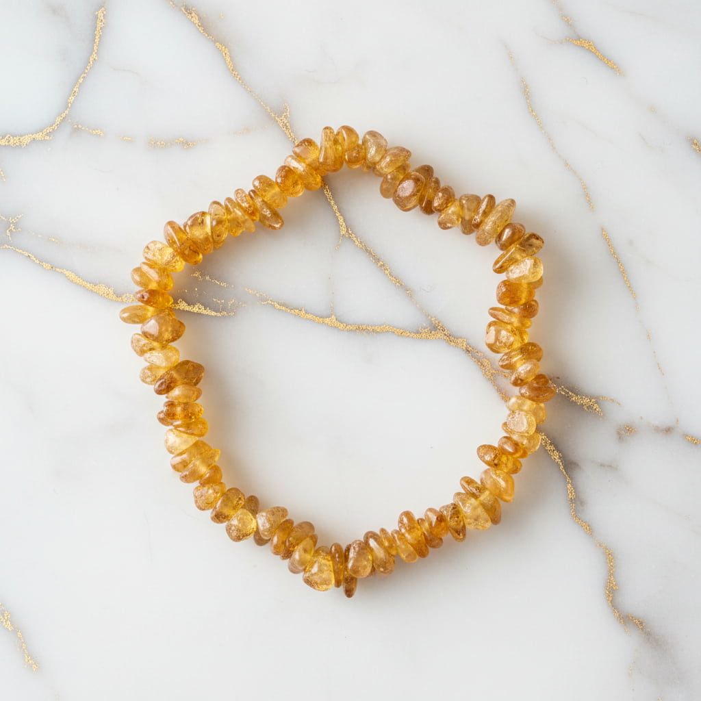 Citrin Splitter Armband - Lebensfreude & Energie