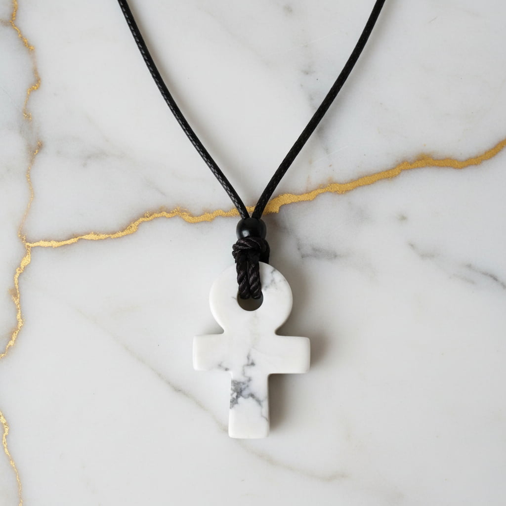 Howlit Halskette - Anch Anhänger CrystalScents