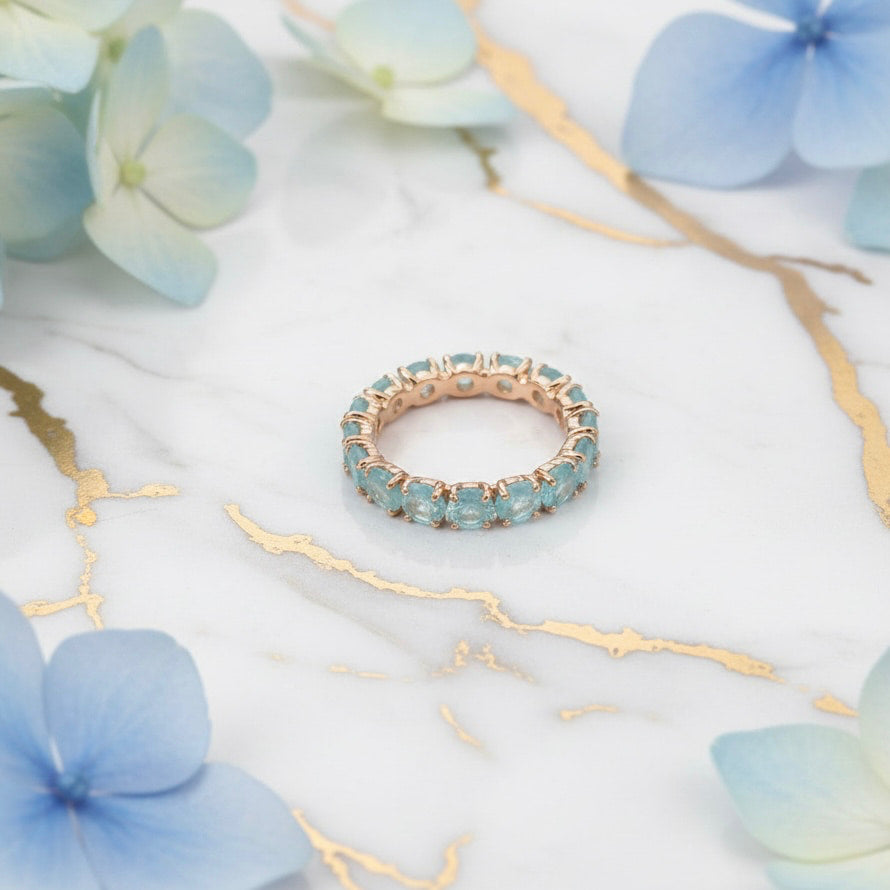 Ring – Funkelnder blauer Bandring CrystalScents