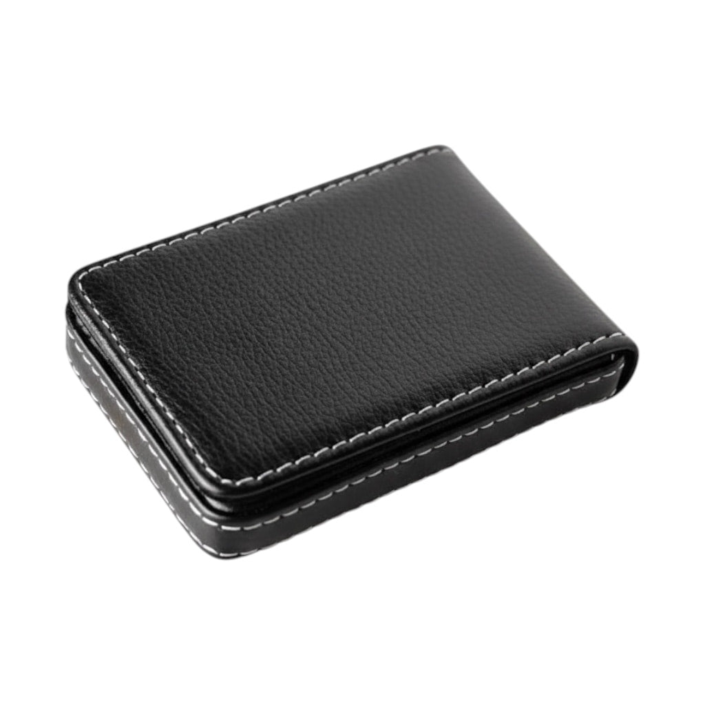Visitenkartenetui Kunstleder Schwarz – Elegantes Etui für Business CrystalScents