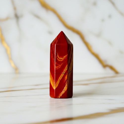 Mini Roter Jaspis Obelisk – Erdung & Stärke CrystalScents