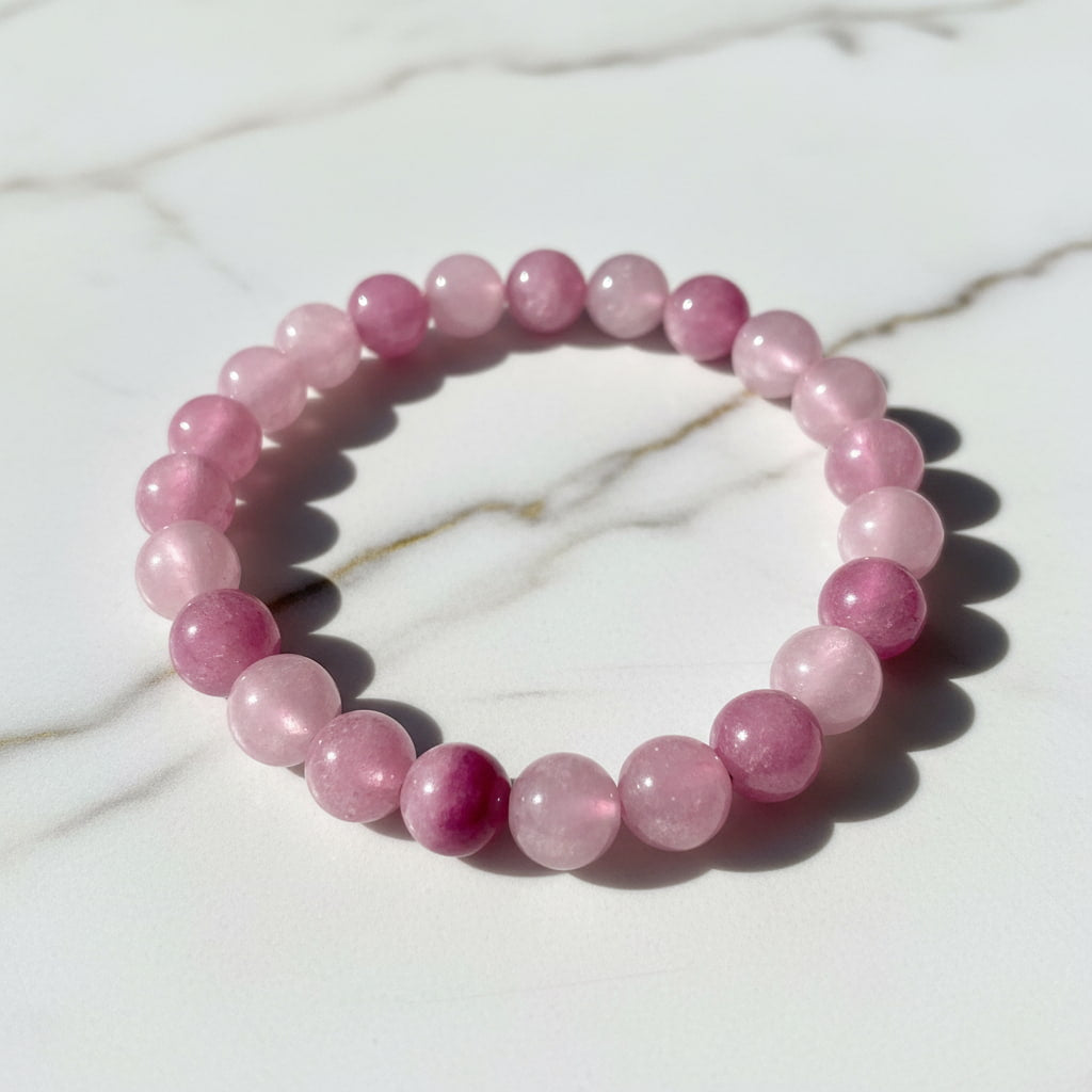 Kunzit Kugelarmband – Liebe & Ruhe CrystalScents