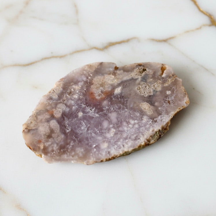 Amethyst Scheibe – Glitzerndes Rosa