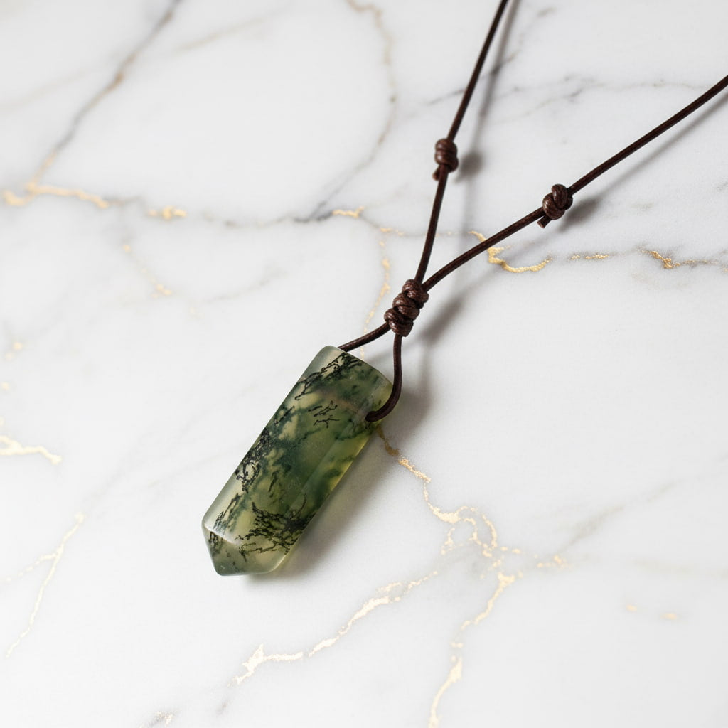 Moosachat Halskette - Gelassenheit & Gleichgewicht