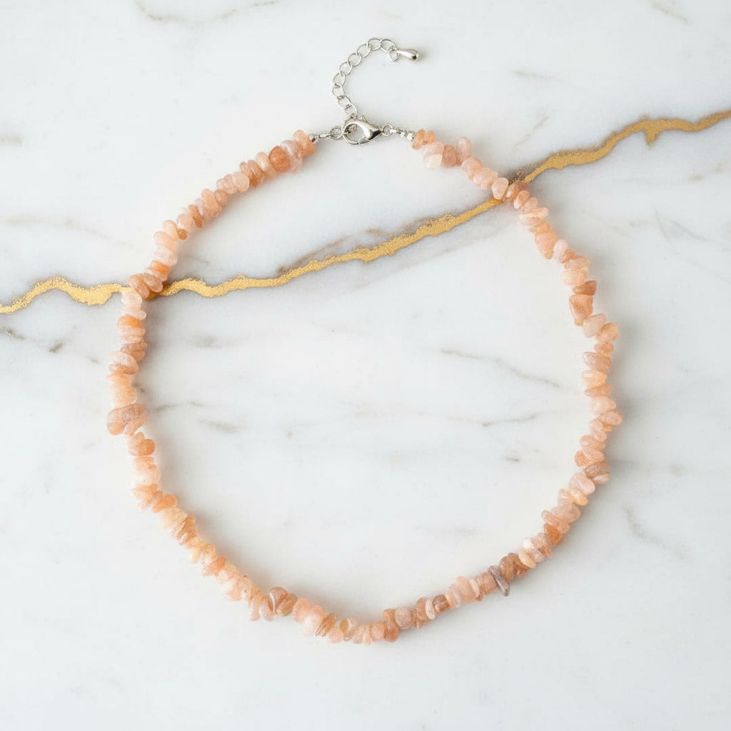 Mondstein Splitter Halskette – Licht & Harmonie