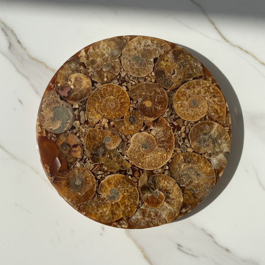 Ammoniten Scheibe - Fossile Kunst CrystalScents
