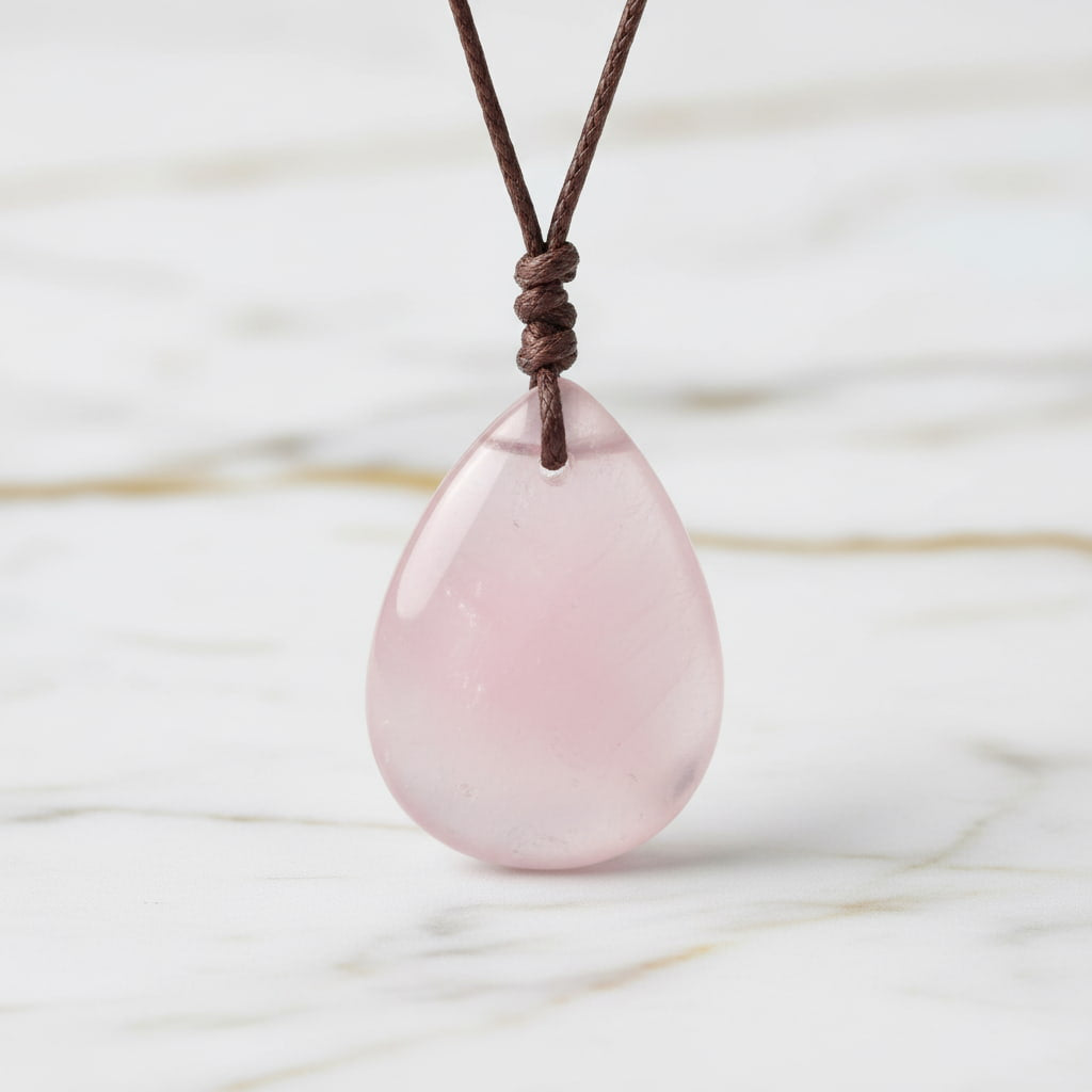 Rosenquarz Halskette - Licht & Liebe CrystalScents