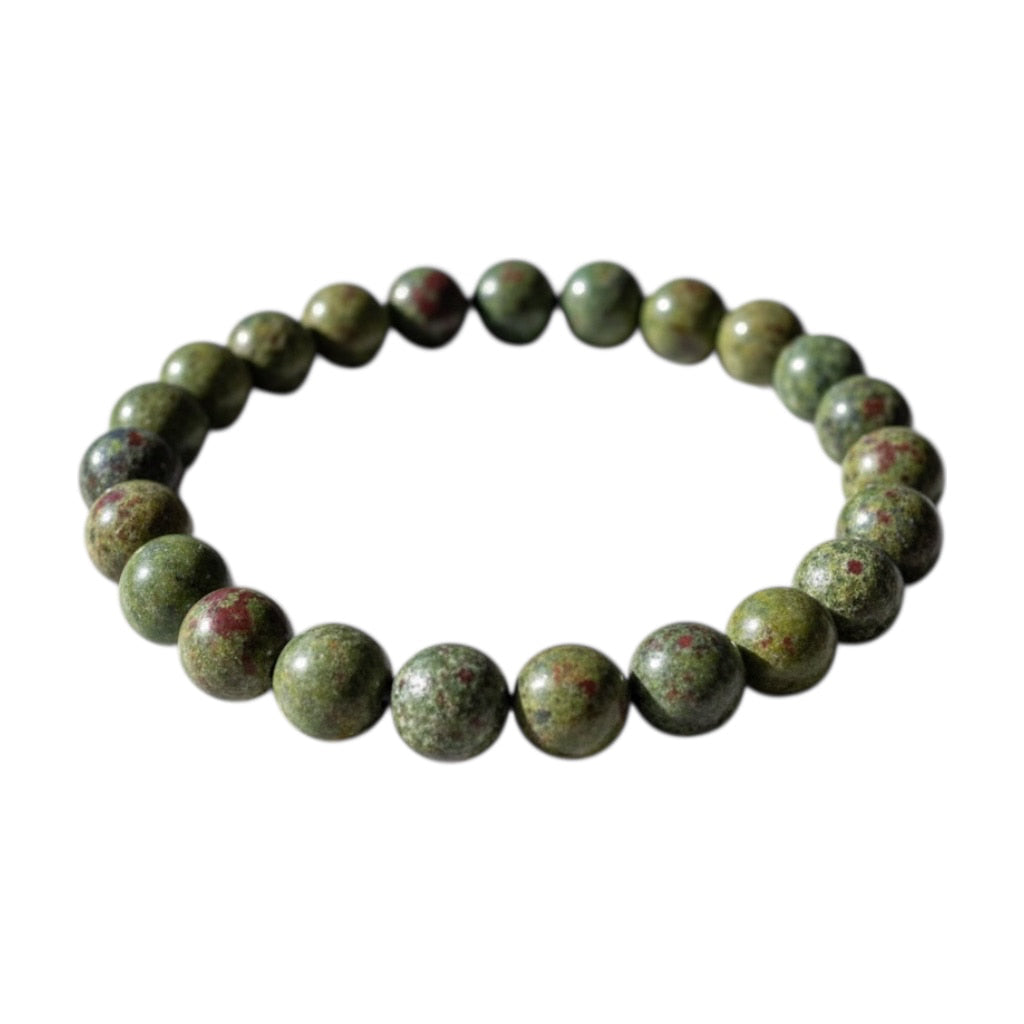 Drachenblut Jaspis Kugelarmband - Mut & Ausdauer CrystalScents