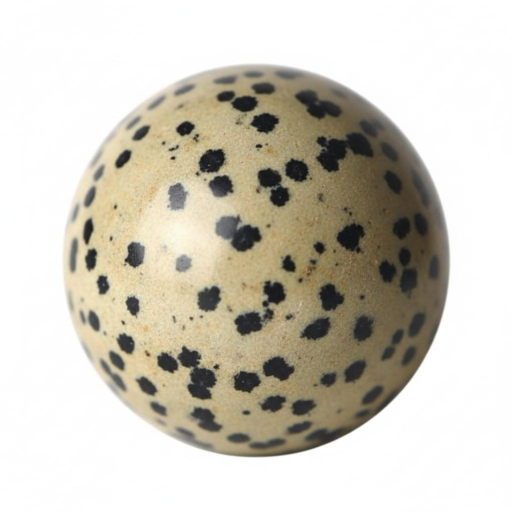 Jaspis Kugel - Dalmatiner Muster