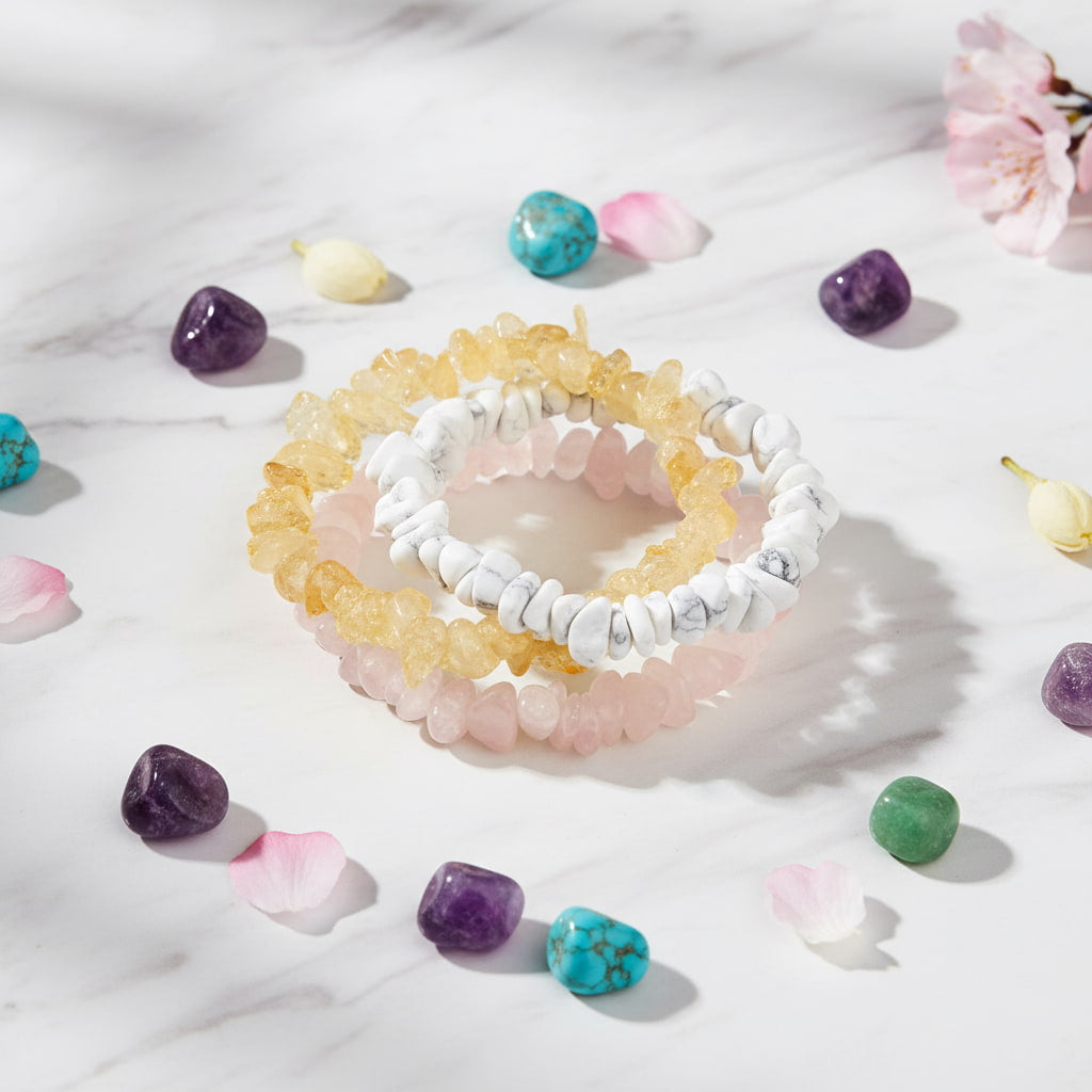 Bergkristall Splitter Armband – Ausgeglichenheit & Gelassenheit