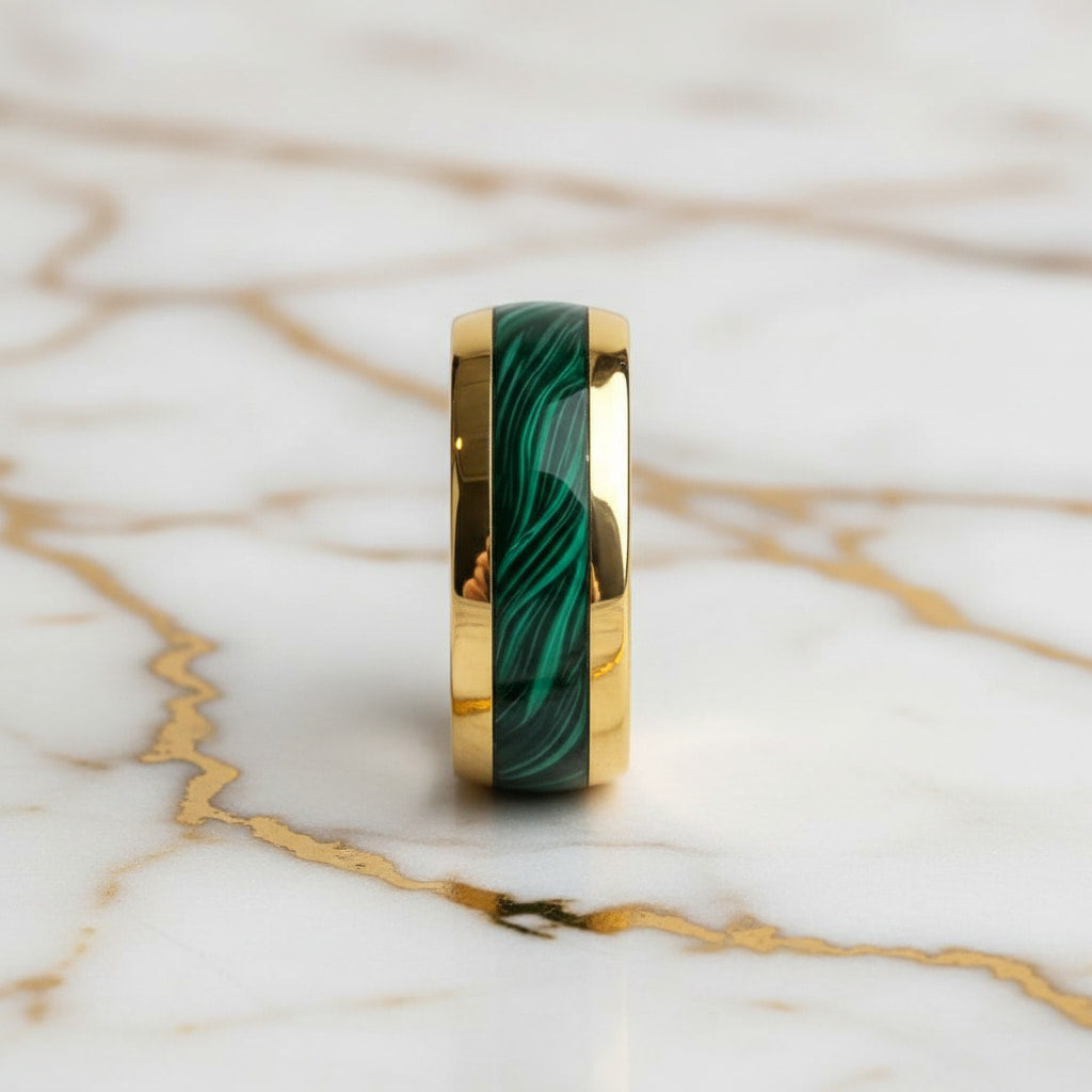 Ring mit Malachit-Grün-Design – für ausdrucksstarke Akzente CrystalScents