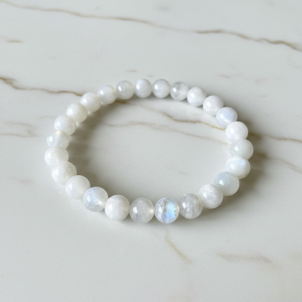 Mondstein Kugelarmband - Magisches Mondlicht CrystalScents