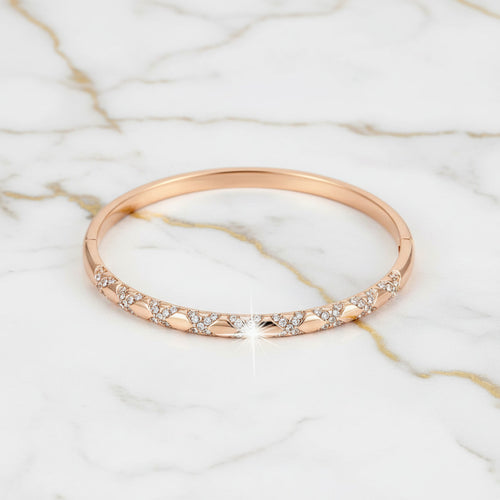 Armband - Funkelndes Kreuzmuster in Roségold CrystalScents