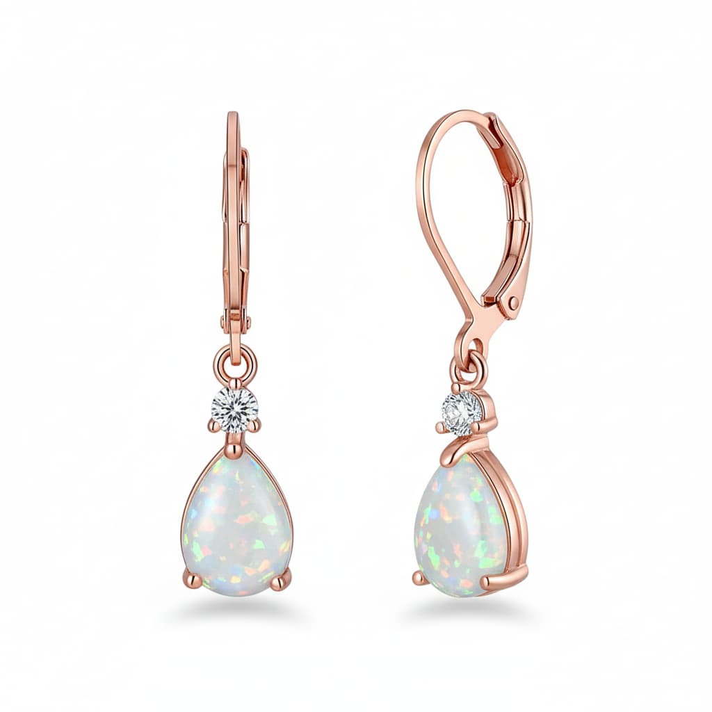 Opal Ohrringe Roségold – Licht & Leichtigkeit CrystalScents