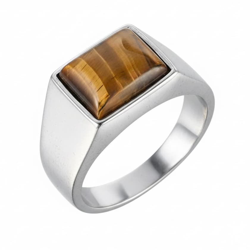 Tigerauge Ring Silber – Stil & Stärke CrystalScents