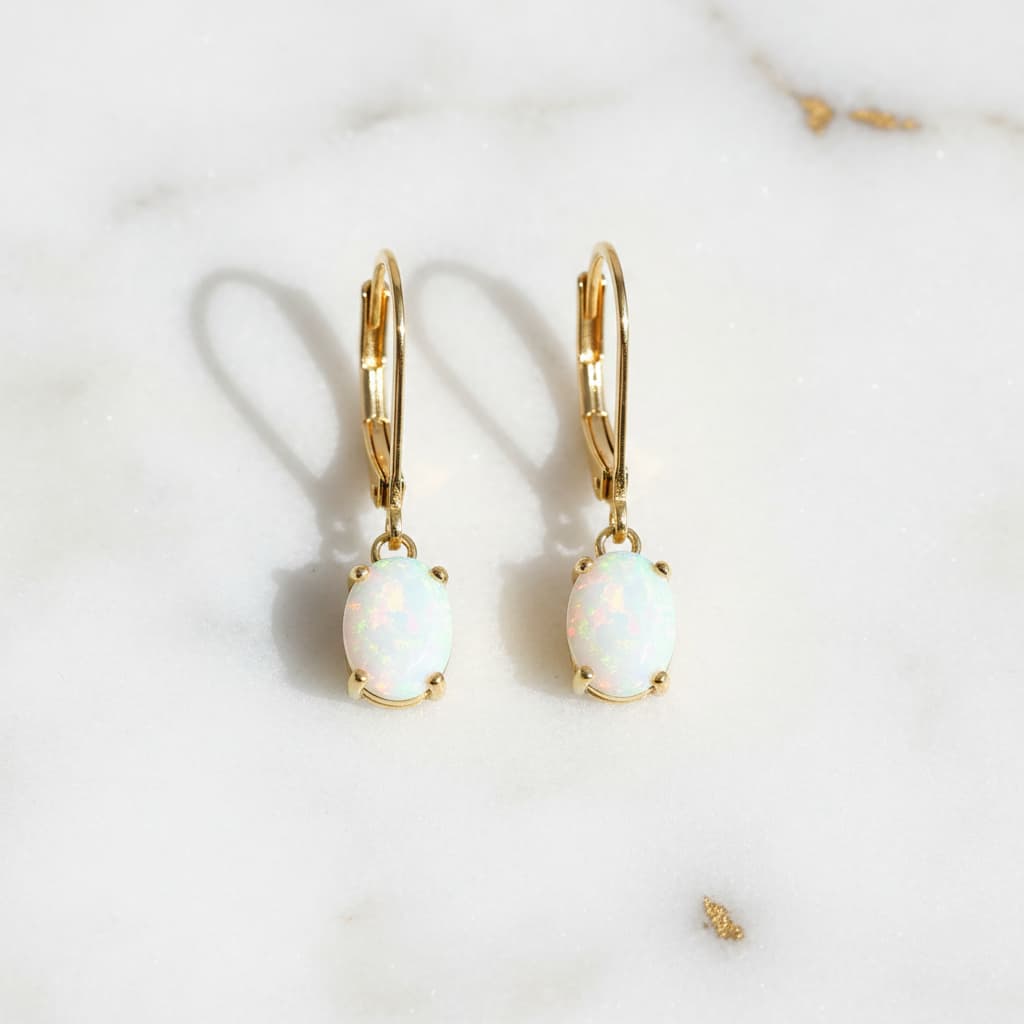 Opal Ohrringe Gold – Funkeln & Glänzen CrystalScents