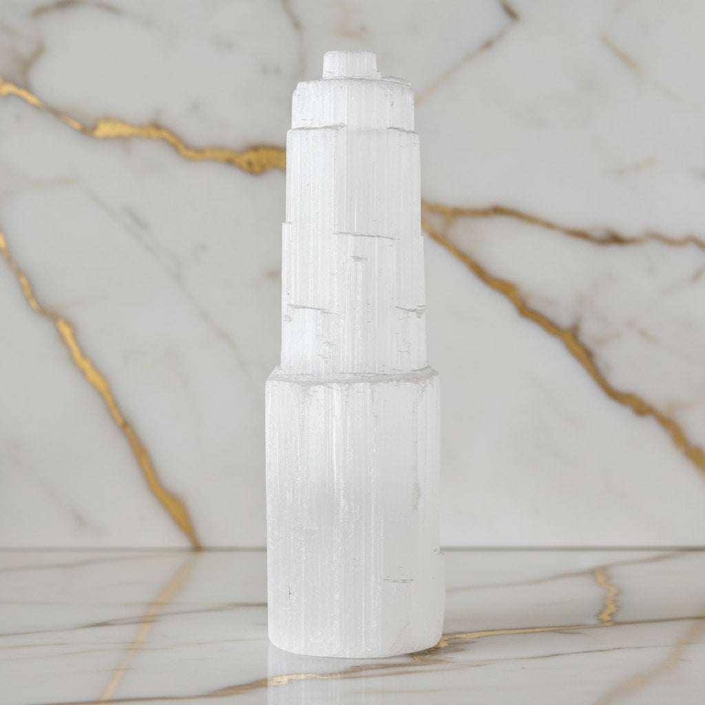 Selenit Turm – Licht & Harmonie JETZT sichern CrystalScents