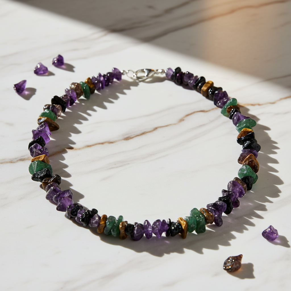 Halskette – Bunte Kristalle für Lebensfreude & innere Ruhe