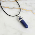 Lapislazuli Halskette – Doppelender-Anhänger für Balance CrystalScents