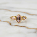 Ring – Goldener mit rosafarbenem Akzent CrystalScents