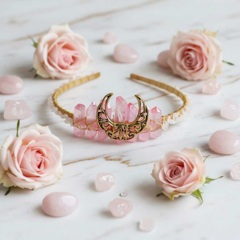 Rosenquarz Tiara - Für besondere Anlässe CrystalScents