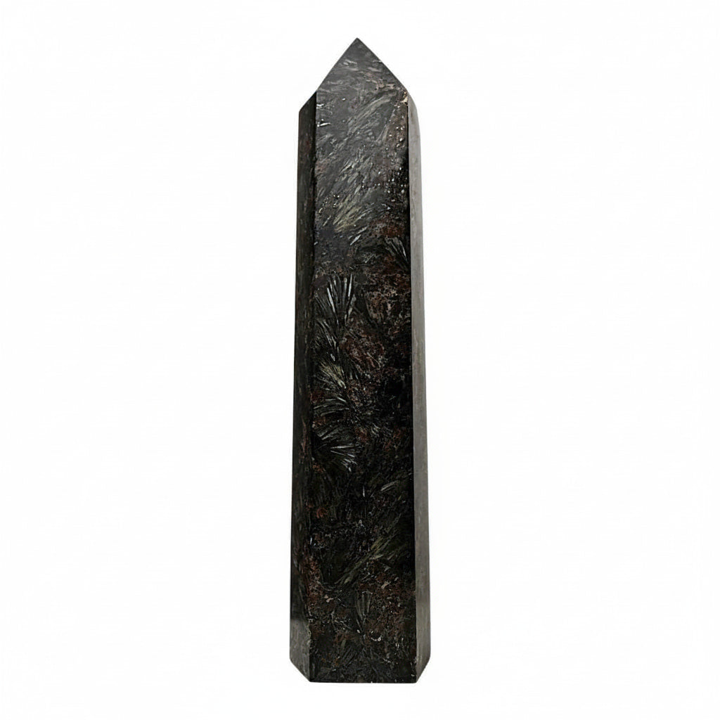 Astrophyllit Granat Obelisk – Naturjuwel mit Struktur CrystalScents