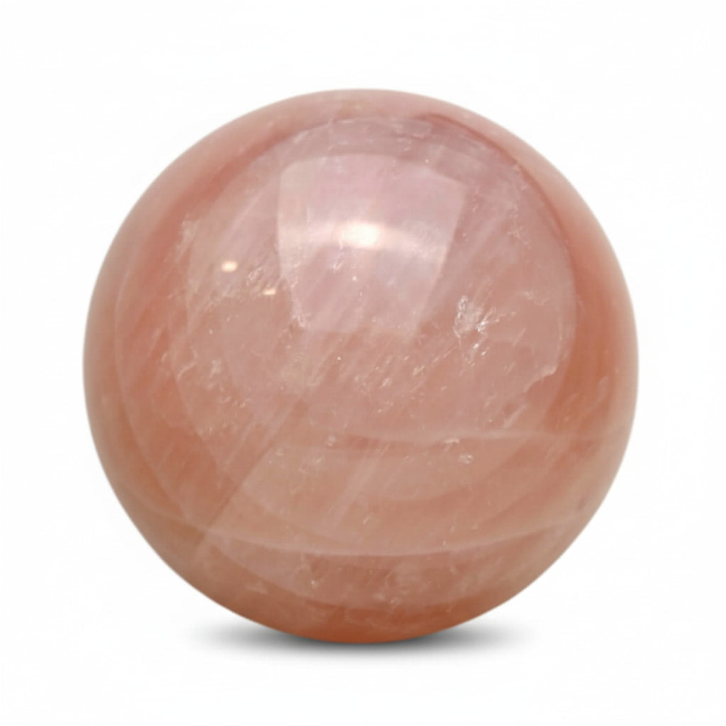 Sehr große Rosenquarz Kugel - Liebe & Selbstfürsorge CrystalScents