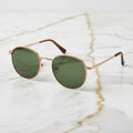 Sonnenbrille roségold mit grünen Gläsern CrystalScents
