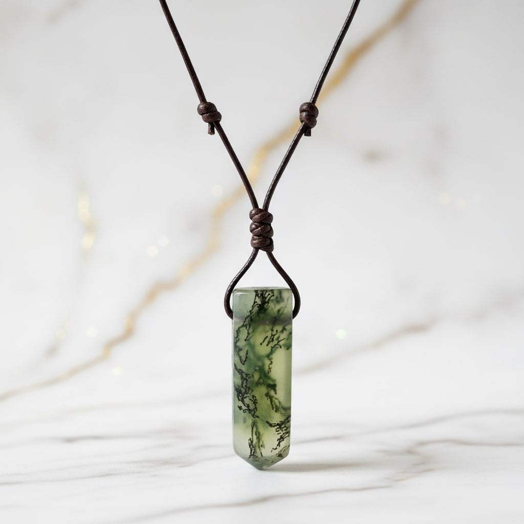 Moosachat Halskette - Gelassenheit & Gleichgewicht