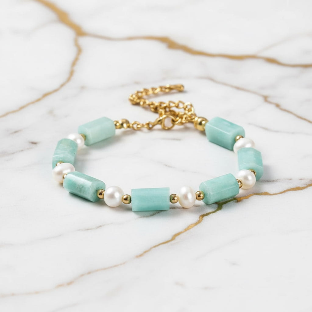 Amazonit Armband - Perlen & Naturstein
