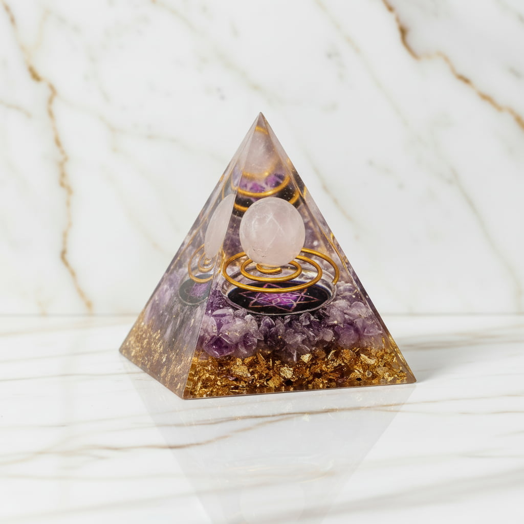 Amethyst Orgonit Pyramide - Klarheit & Inspiration CrystalScents