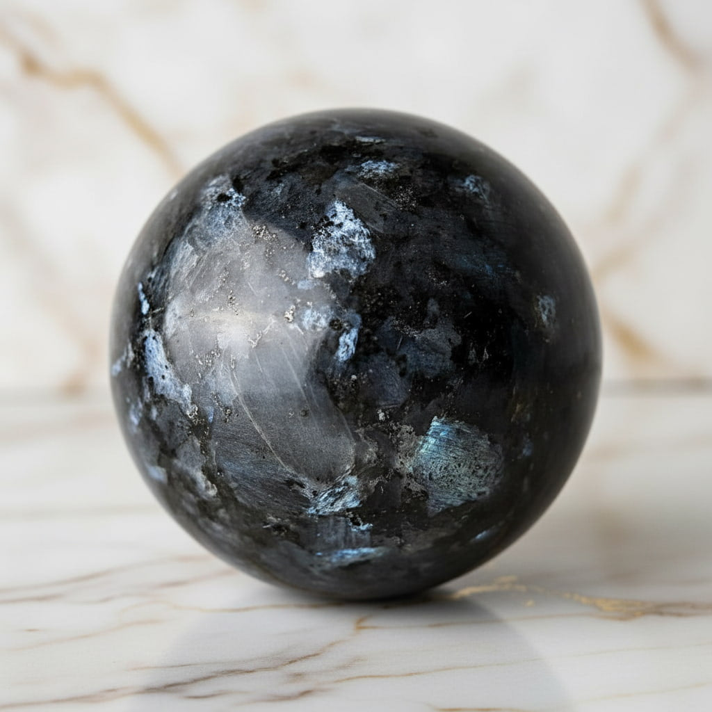 Larvikit Kugel – Schimmernde Reflexe CrystalScents