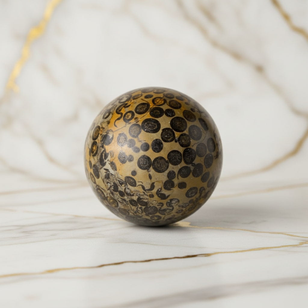 Leoparden Jaspis Kugel – Fokus & Inspiration CrystalScents