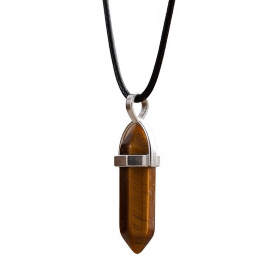 Tigerauge Halskette - Doppelender CrystalScents