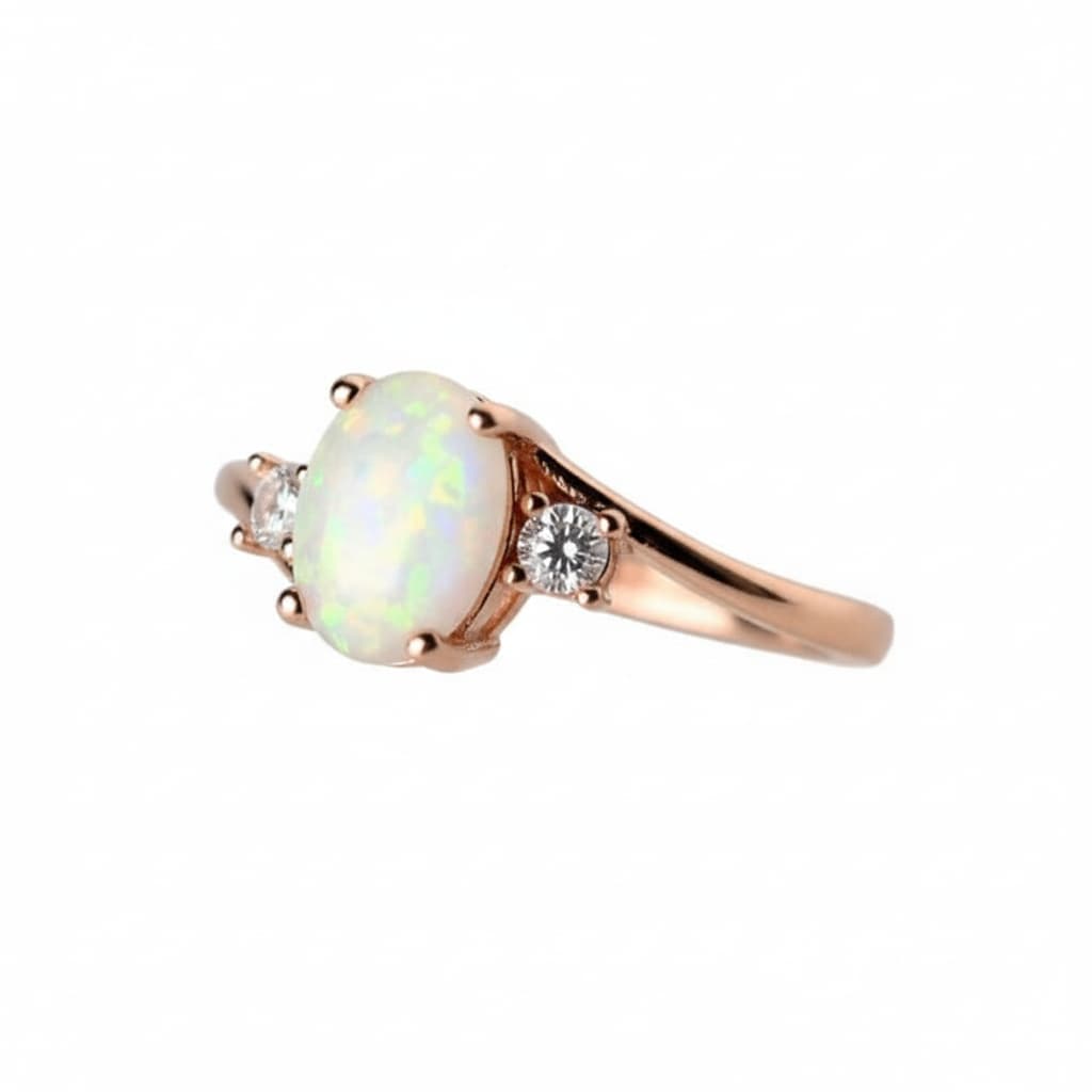 Opal Ring - Roségold & Filigran