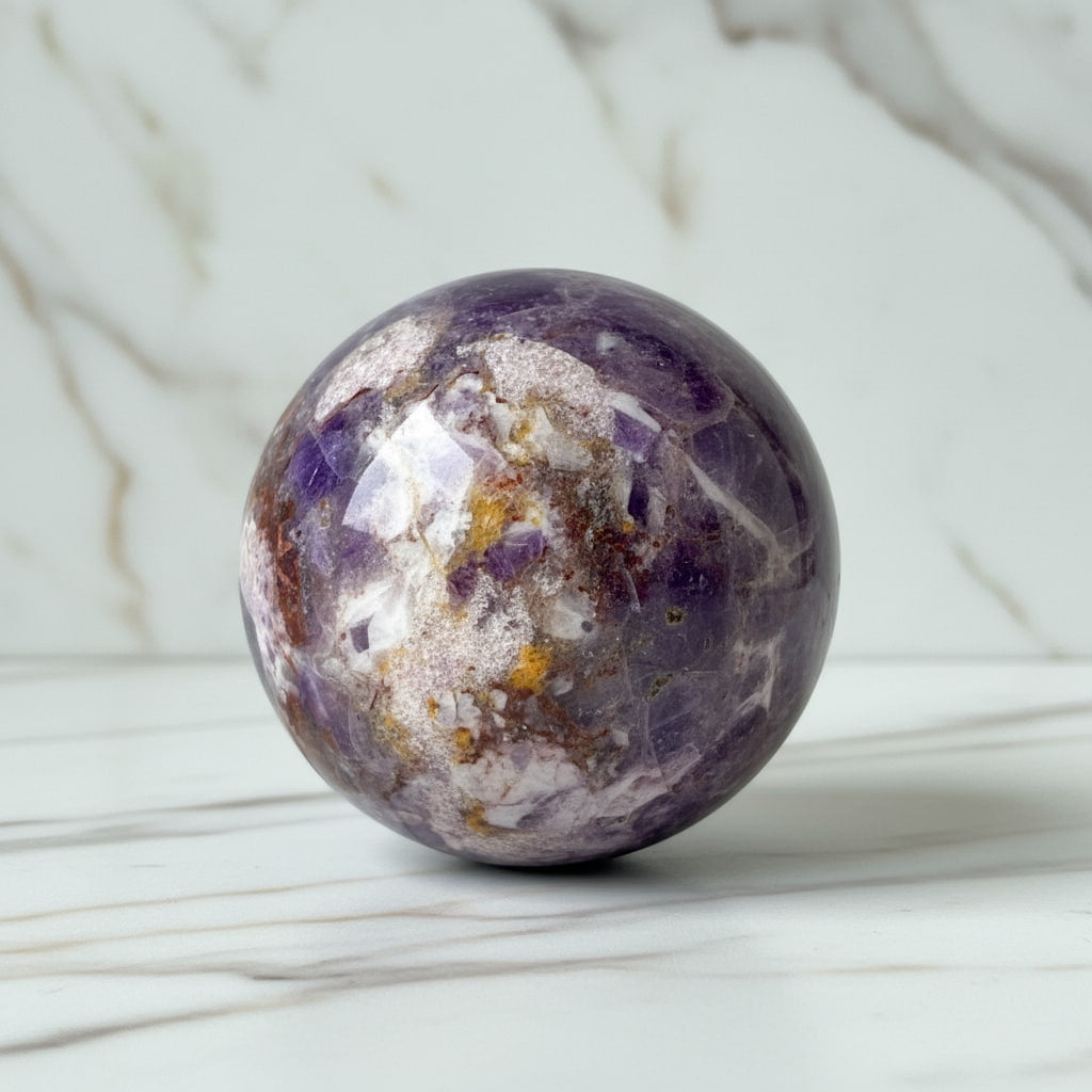 Amethyst Kugel – Ruhe & Inspiration CrystalScents