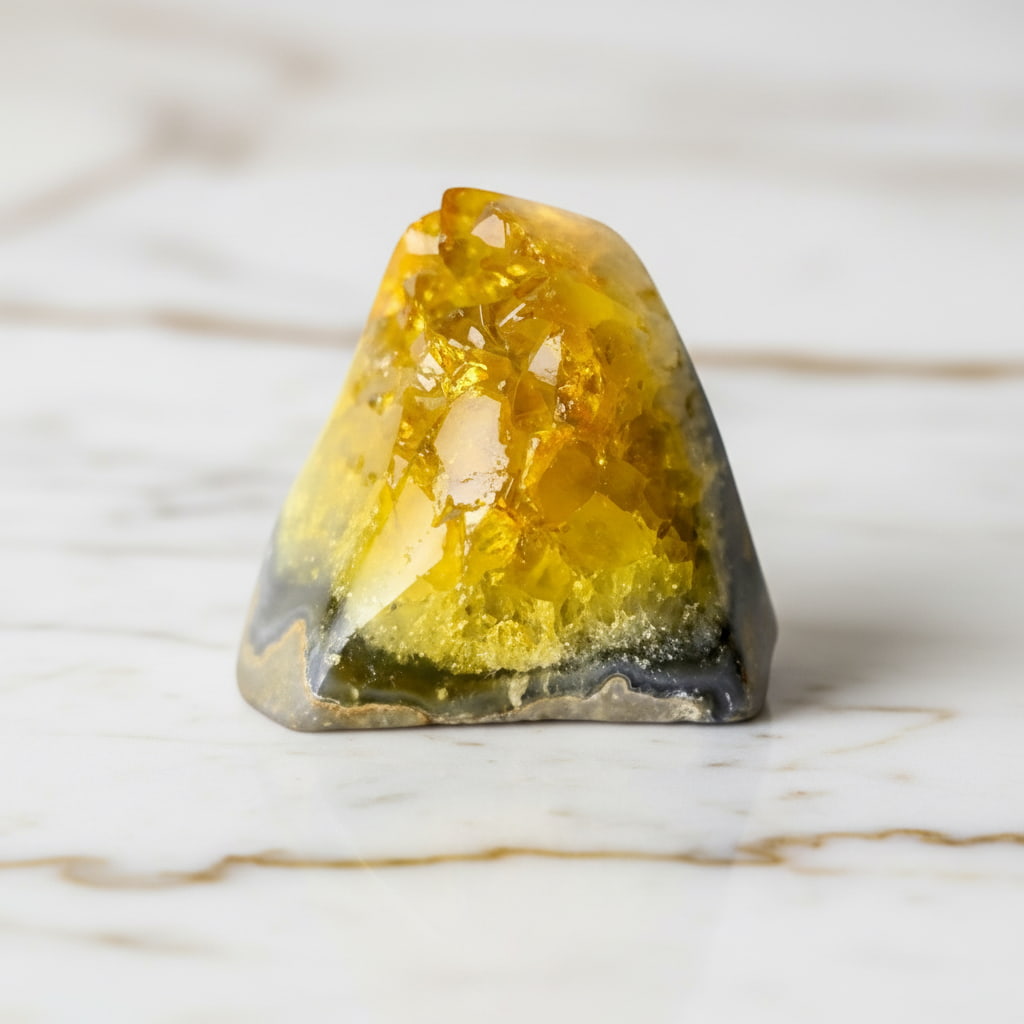 Amethystdruse Gelb – Stilvoller Wohnakzent CrystalScents