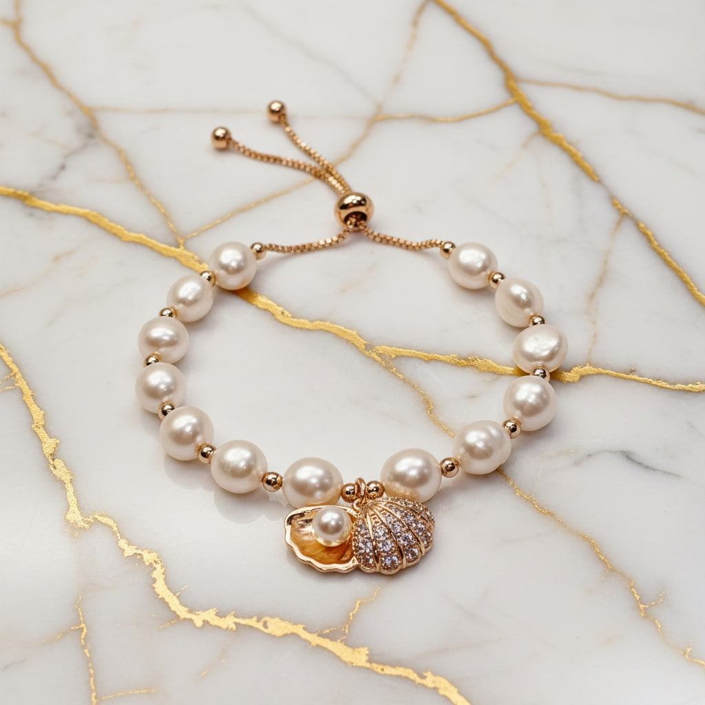 Perlenarmband – Schmuckstück mit Muschelanhänger CrystalScents