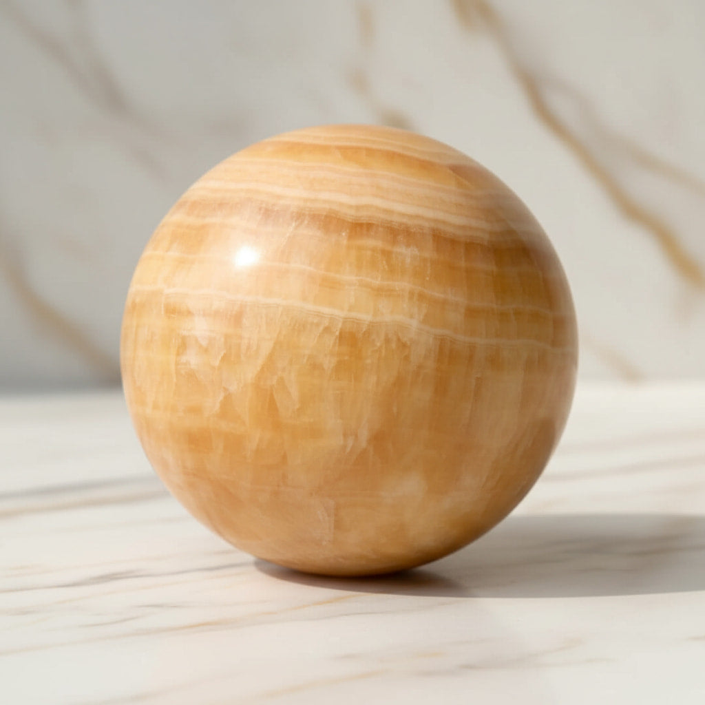Calcit Kugel – Wärme & Lebensfreude