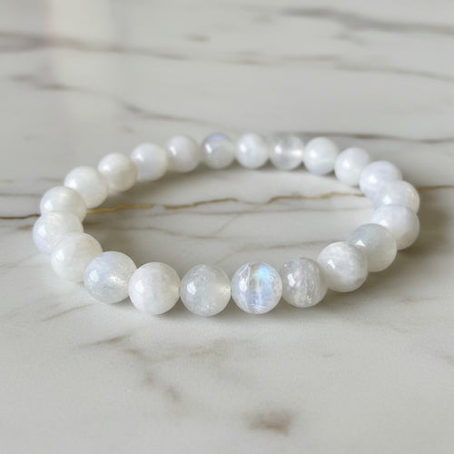 Mondstein Kugelarmband - Magisches Mondlicht CrystalScents